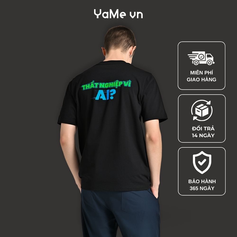 เสื้อยืดผู้ชาย FlexFit พิมพ์นีออน "เพื่อ AI" The No Style 231 Fit F3 24780 |ยามี|