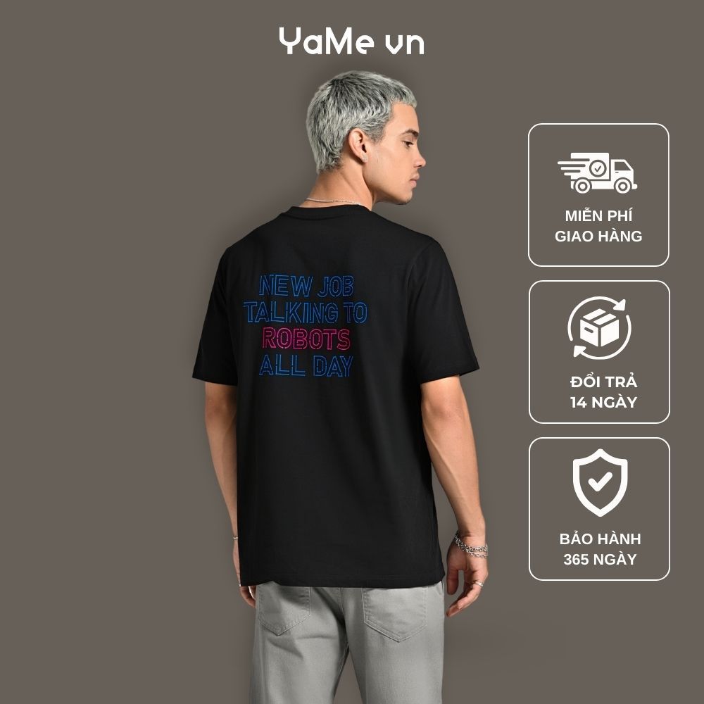 เสื้อยืดผู้ชาย FlexFit พิมพ์นีออน ROBOTS No Style 232 Fit F3 024781 |ยามี|