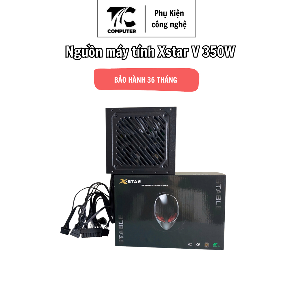 Xstar V 350W CST รุ่น V350 แหล่งจ่ายไฟคอมพิวเตอร์ความจุเสถียร - สินค้าของแท้ 36 เดือน