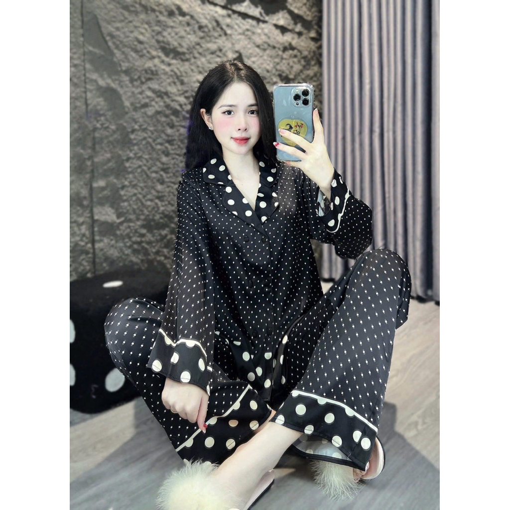 ขนาดใหญ่ 60-75 กก. ผู้หญิง VEST COLLAR VEST, พิมพ์ด้วยจุดสีเขียวและสีแดง, SOFT LATIN SILK