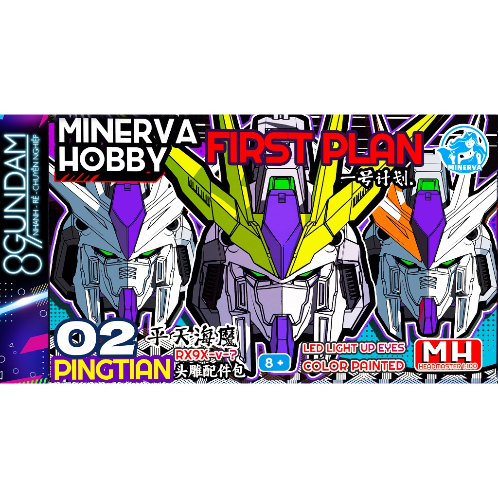 ชุดอุปกรณ์เสริมหัวเปลี่ยนสําหรับ 1/100 Nu/ Hi Nu/ Sky Defender Minerva Hobby First Plan (แถมฐานปุ่มก