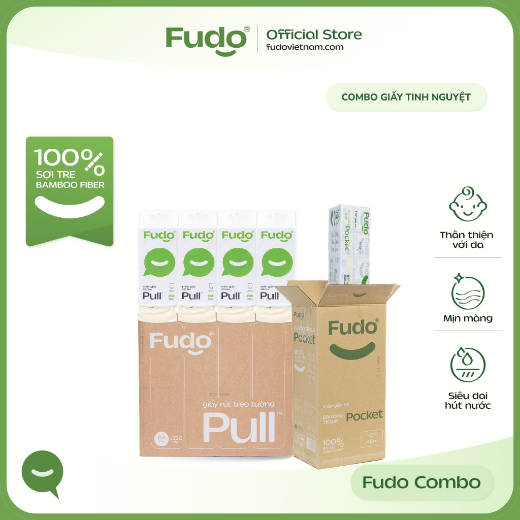 Fudo Bamboo TISSUECOMBO Moon Paper Combo