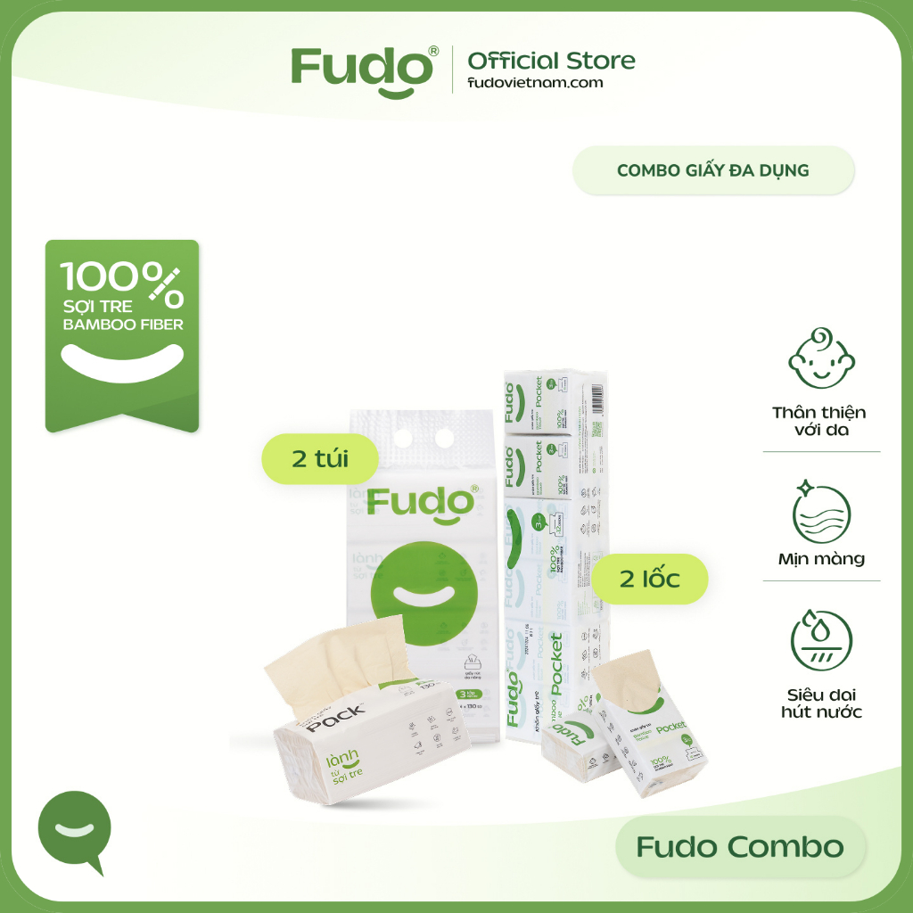 Fudo Bamboo TISSUECOMBO กระดาษอเนกประสงค์ Combo