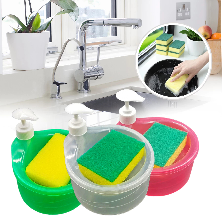 พีวีเอ็น72835 น้ํายาล้างจานออกแบบ 2-ใน-1 สะดวกสบายและเครื่องจ่ายสบู่ฟองน้ํา