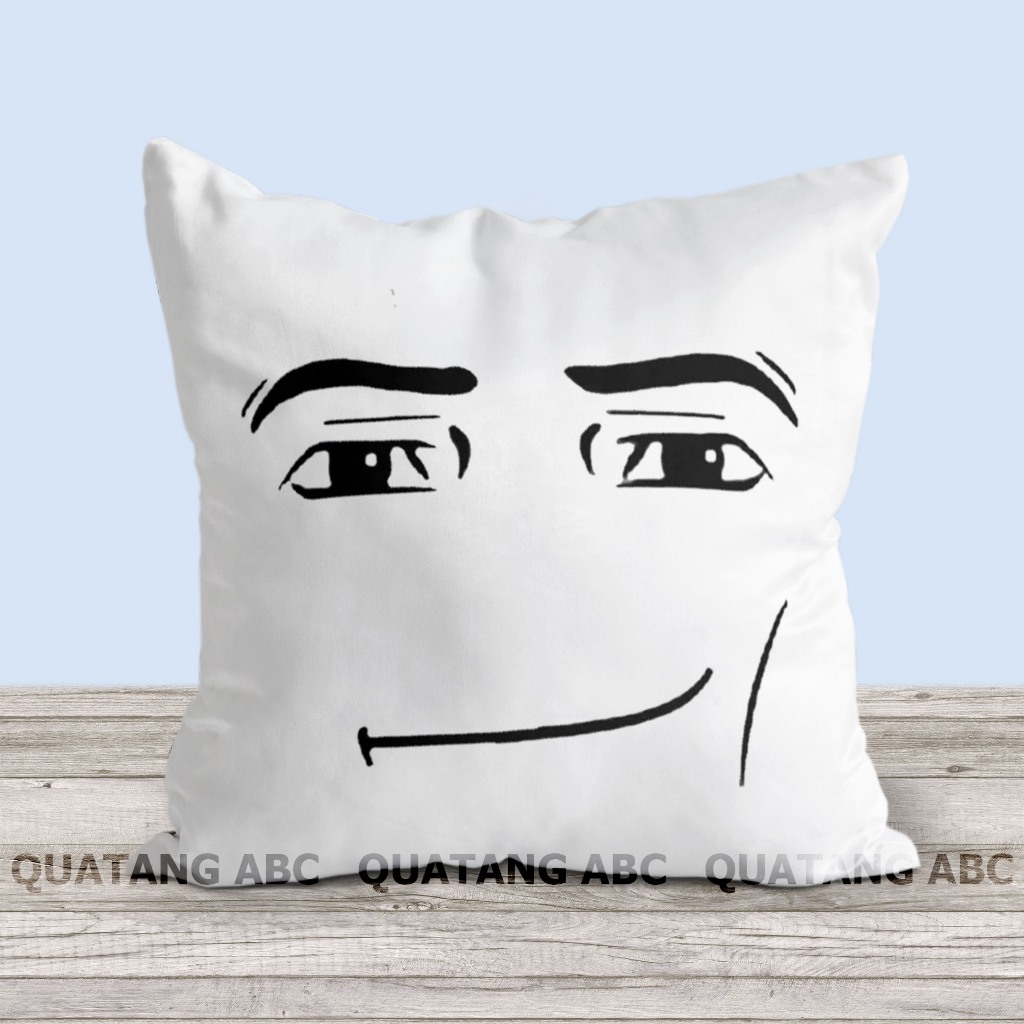 หมอนผ้าพิมพ์ลายหน้าตลก Roblox face meme Troll Unique - G-HH ABC Gift