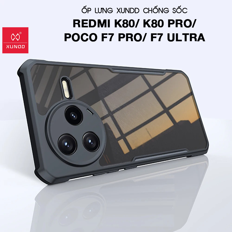 XUNDD Redmi K80/ K80 Pro/ POCO F7 Pro/ F7 Ultra Case - กันกระแทก ขอบ TPU