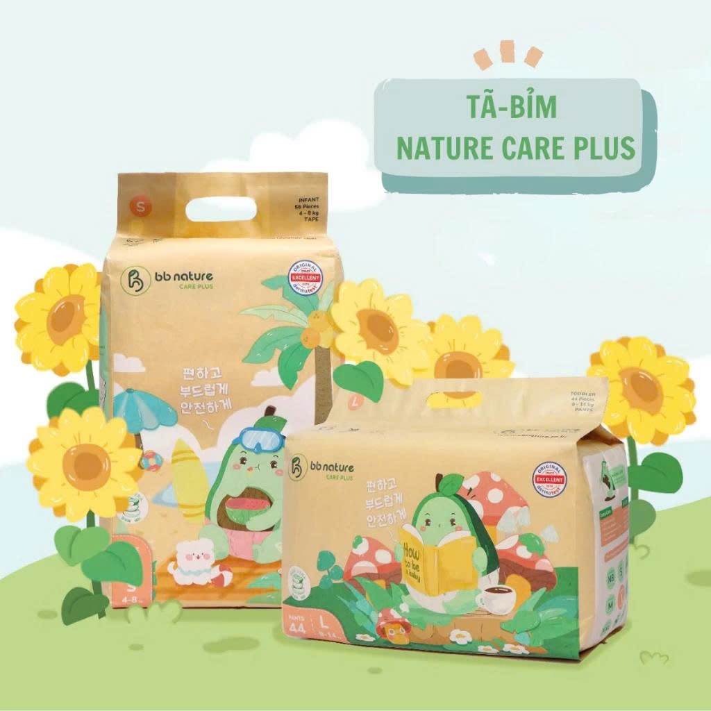 BB Nature Care Plus ผ้าอ้อมป้องกันผ้าอ้อมนุ่มสําหรับเด็กทารก