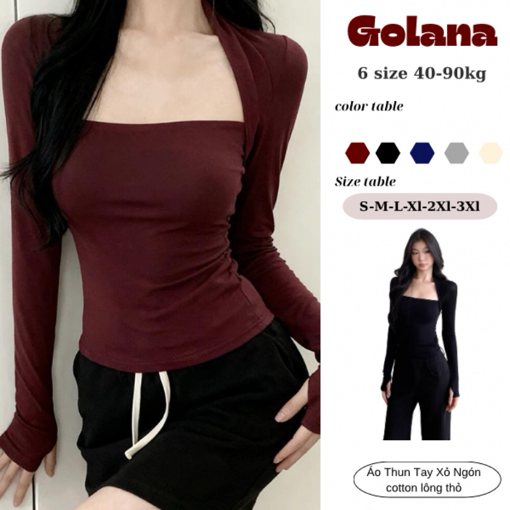 เสื้อยืดแขนยาวผ้าฝ้าย Brip Smooth เสื้อยืดแขนยาวผู้หญิงกันความร้อน AT21 (มีไซส์ใหญ่)