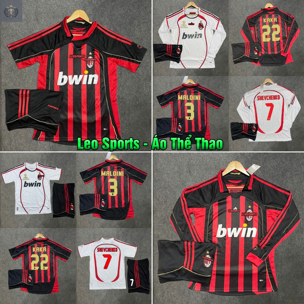 ชุดฟุตบอล/ฟุตบอล Ac Milan Retro 2007 (พรีออเดอร์) - สินค้าไทยคุณภาพสูง