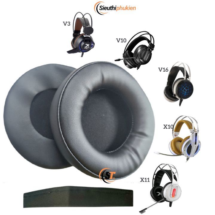 ฟองน้ําหูฟัง Xiberia V3 V5 V16 X10 X11 X12 0105 VC24 1 คู่, ที่คาดผมหูฟัง Xiberia และฝาครอบโฟม