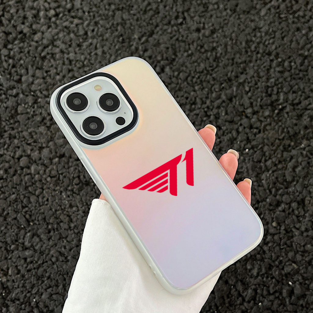 T1 Te เคส iphone เคลือบเปลี่ยนสีสีรุ้งสีแดง 6/7/8/plus/x/xr/xs/11/12/13/14/15/16/pro max - dm2031