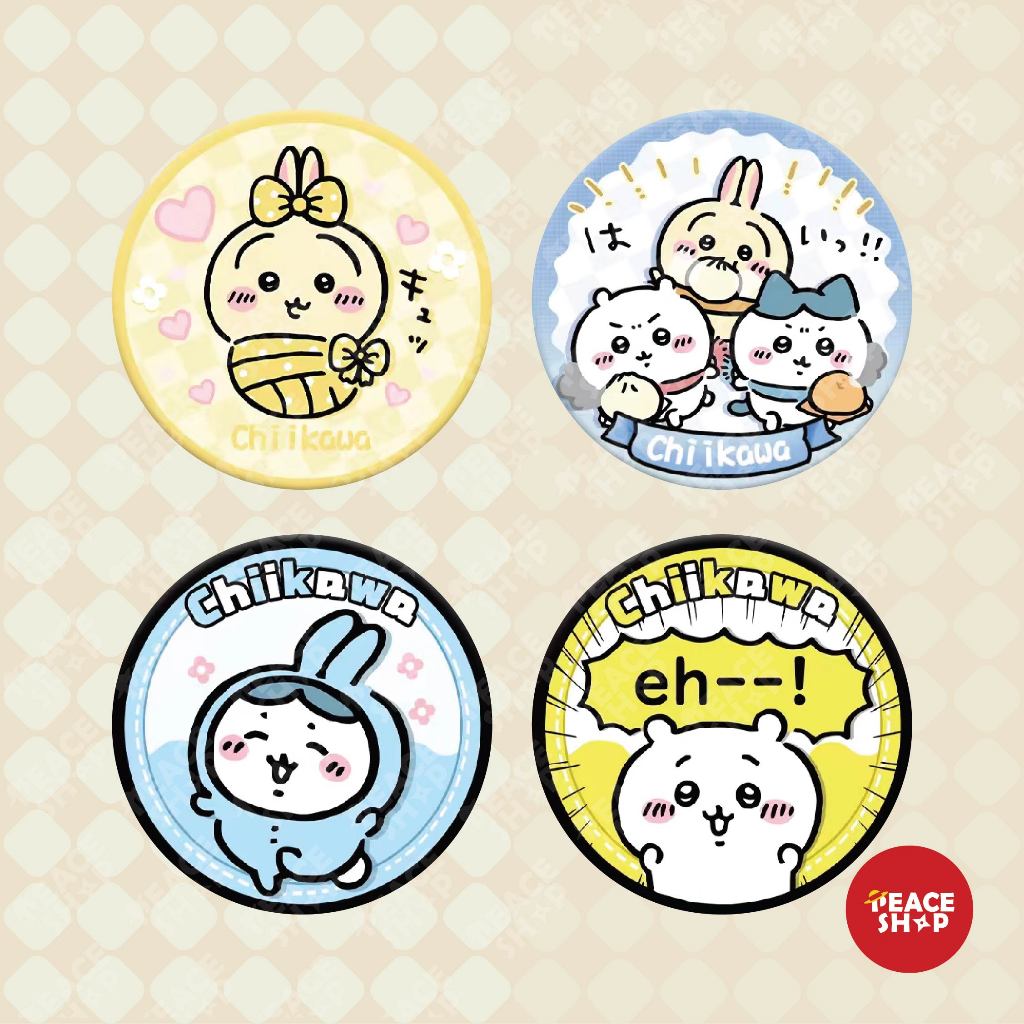 Chiikawa Glitter Badge อะนิเมะมังงะ Badge Hachiware Usagi Momonga Rakko HH165 ชุด 2