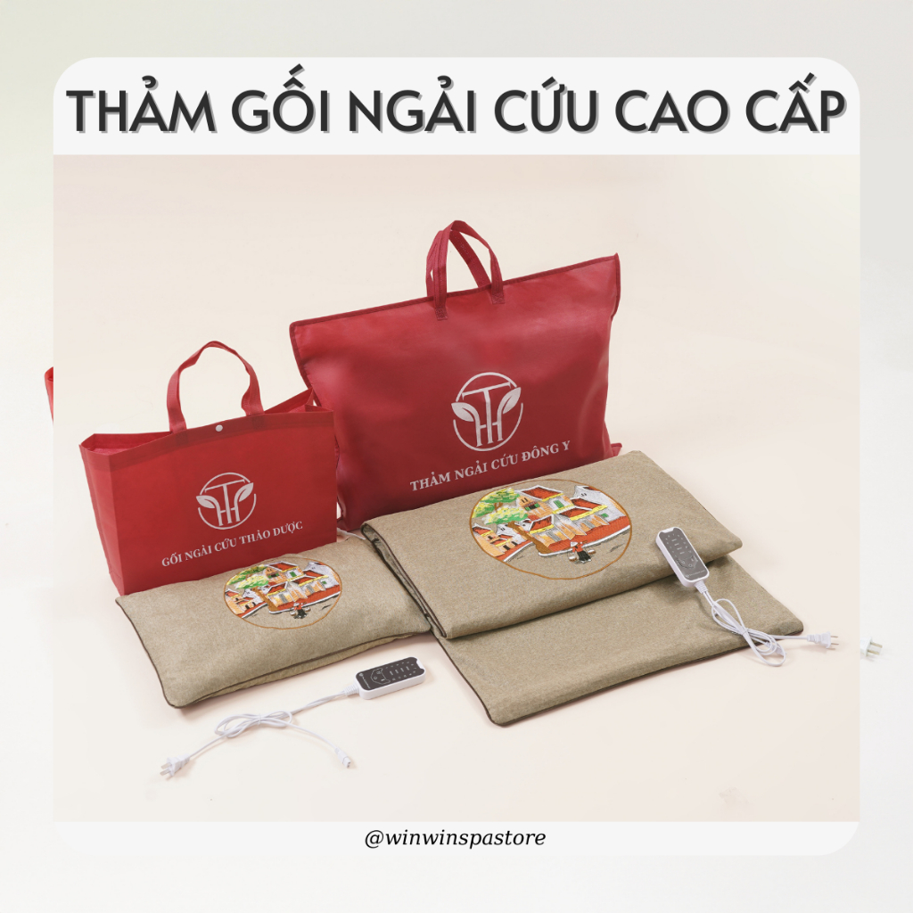 TH COMPANY Oriental Herbal Mugwort Pillow Herbal Mugwort หมอนทําความร้อนไฟฟ้า ช่วยลดความเครียดและนอน