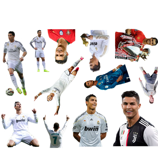 50 สติ๊กเกอร์ Ronaldo Christiano Ronaldo Cr7 สติ๊กเกอร์นักฟุตบอลไม่เหมือนกัน 2-7 ซม.