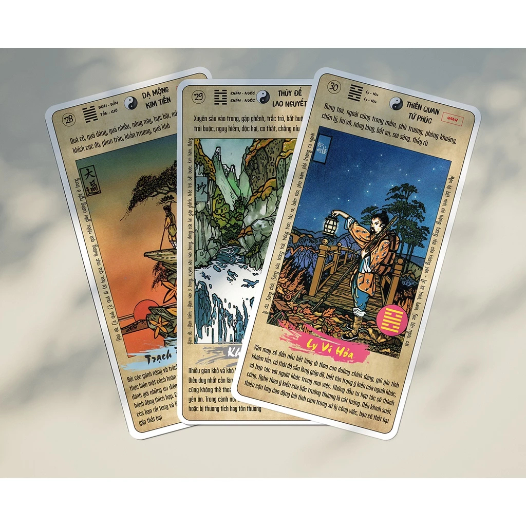 I Ching Card Set 64 การ์ด Hexagrams 64 ใบ