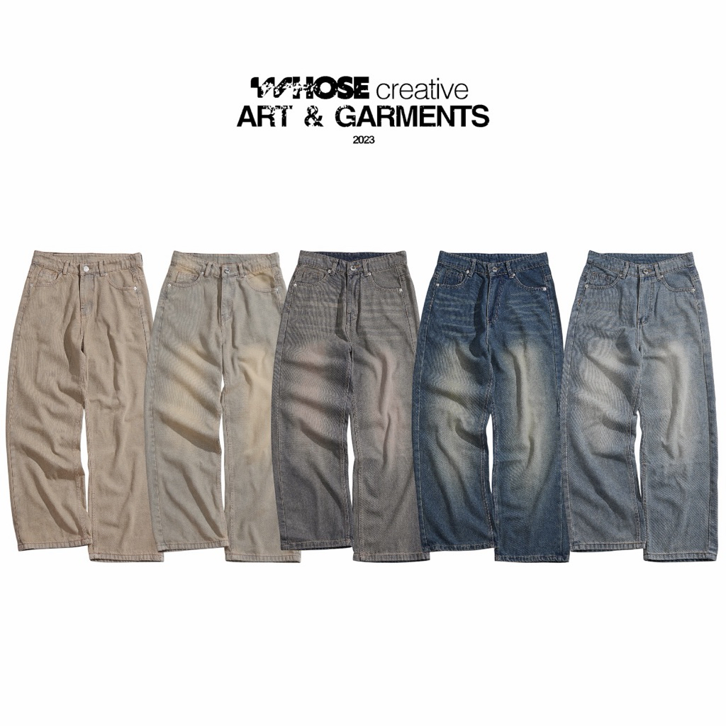[7 NEW COLORS] WIDE STRAIGHT JEANS WHOSE - กางเกงยีนส์ขากระบอก Hoes Studio STRAIGHT