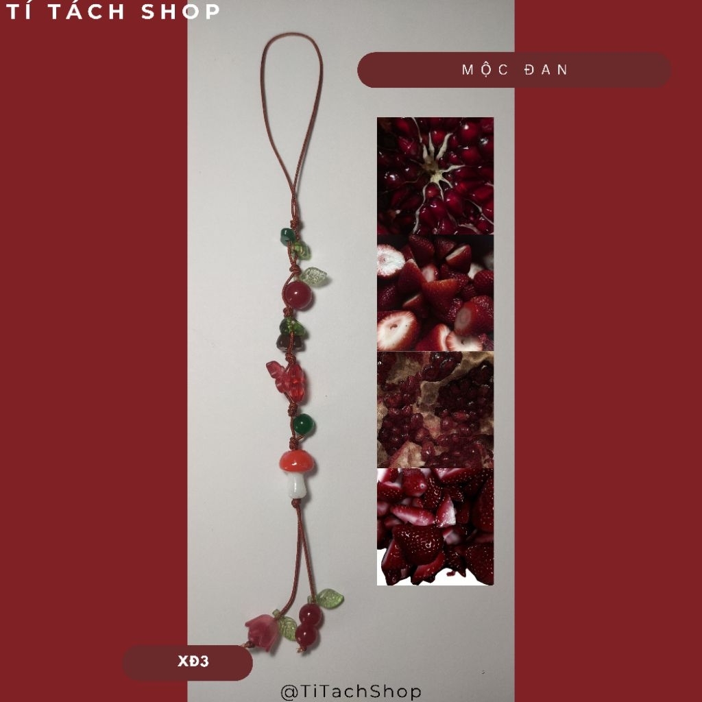 เชือกคล้องโทรศัพท์สีแดง XD3 &XD4