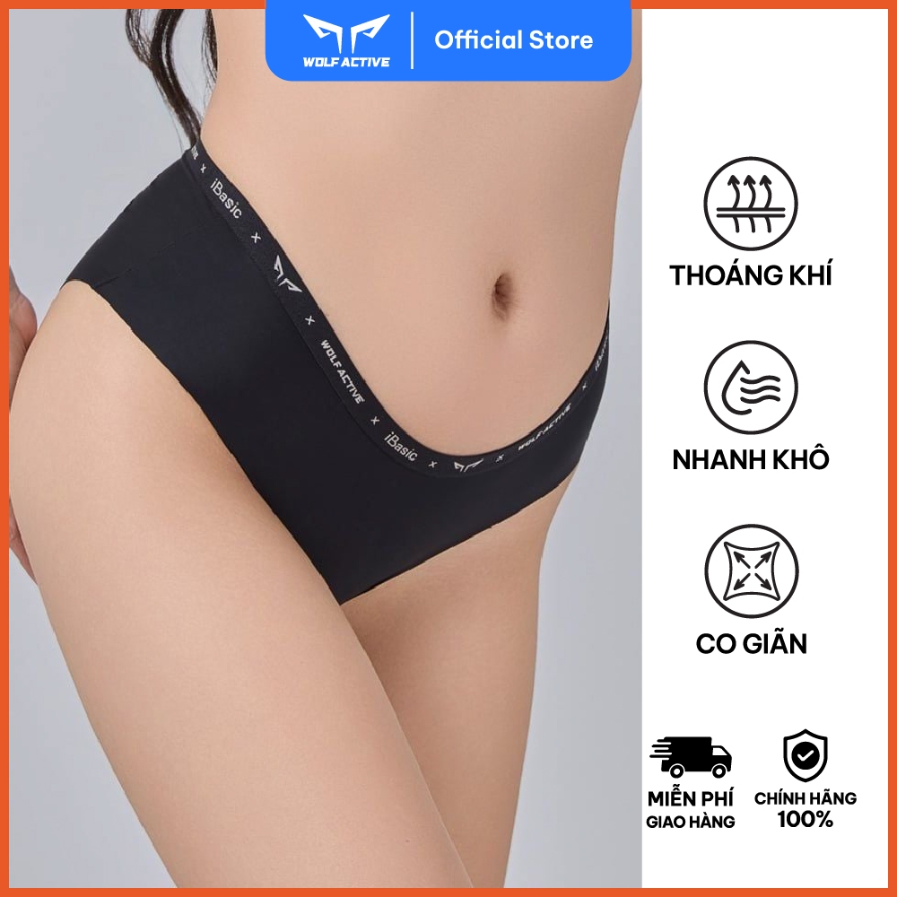 Wolf Active x iBasic Seamless กางเกงกีฬาผู้หญิง PANW194 เอวกลาง, Hipster Free Cut