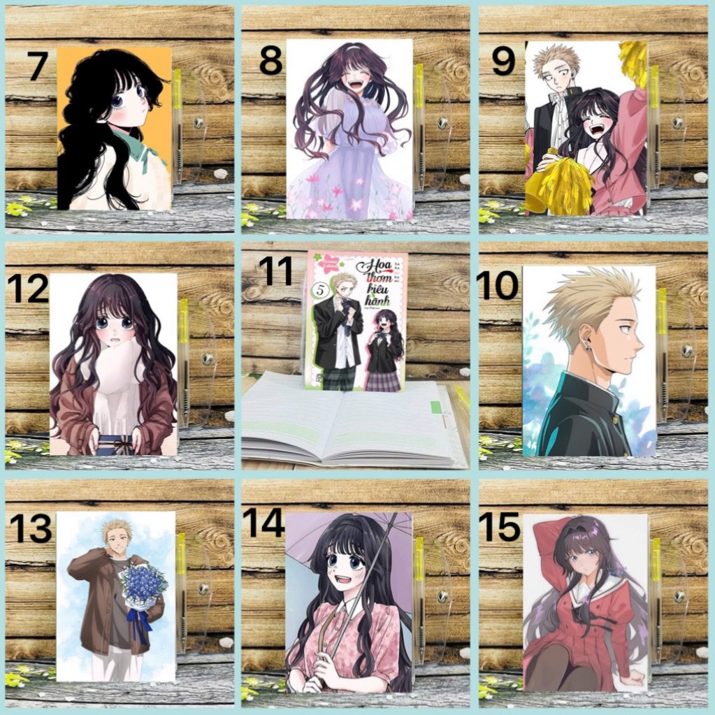 สมุดโน๊ต Waguri kaoruko พร้อมปากกา 6 ชิ้น/ สมุดบันทึกภาพ Kaoru Hana wa Rin สําหรับ Saku ดอกไม้หอม Pr