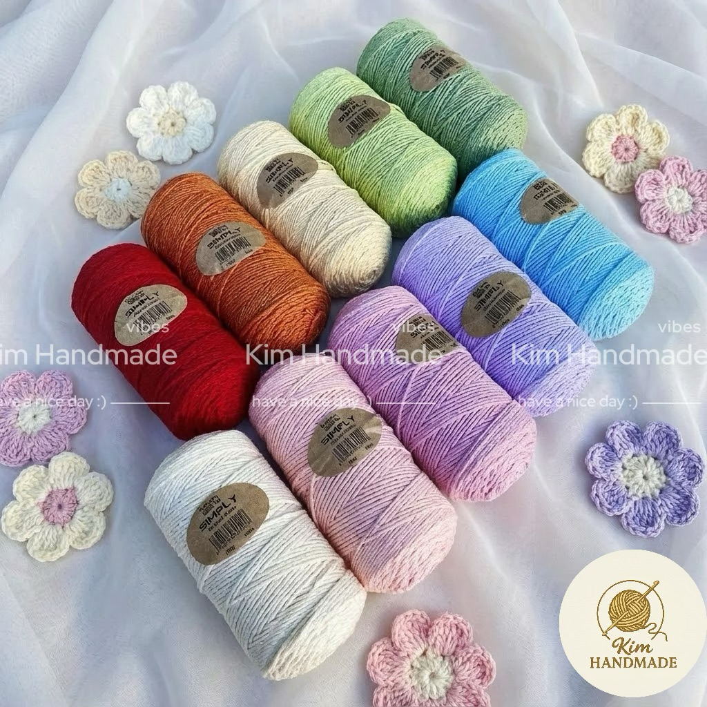 Simply Yarn 2mm Craft Yarn VN 150gr สําหรับกระเป๋าและหมวกแฮนด์เมด