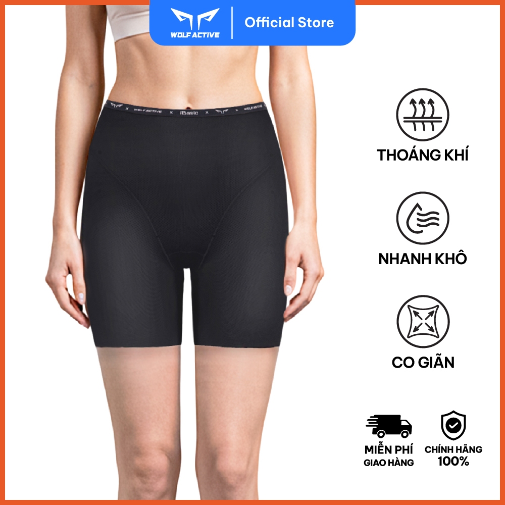 Wolf Active x IBasic Seamless กางเกงกีฬาผู้หญิง PANW190 Free Cut Boxer Form