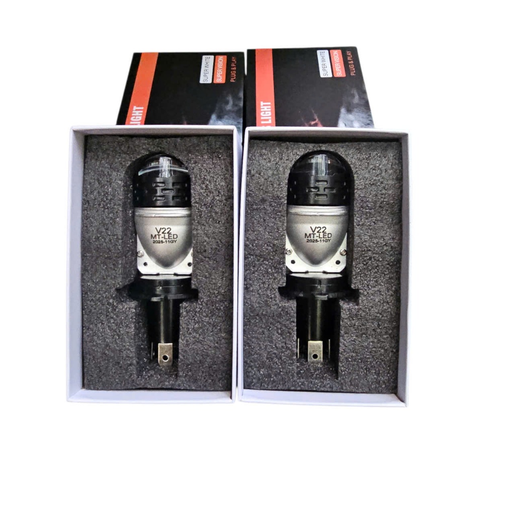 V22 ULTRA ไฟหน้า Led สว่างมากสําหรับรถยนต์และรถจักรยานยนต์ ขา H4 ความจุ 60W