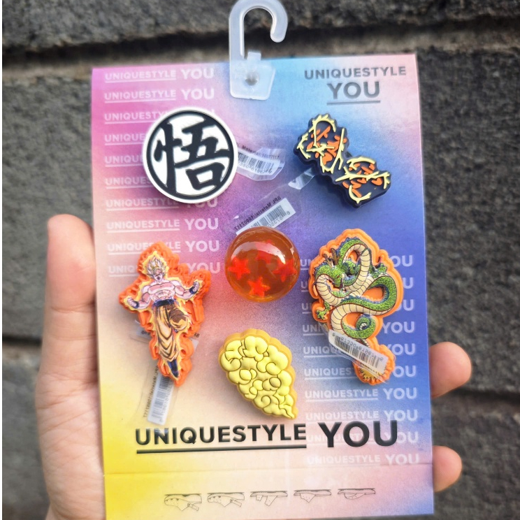 เครื่องราง DRAGON BALL ชุดพร้อมรองเท้าแตะไขว้ อุปกรณ์ตกแต่งรองเท้าแตะไขว้ DRAGON BALL เครื่องราง DRA