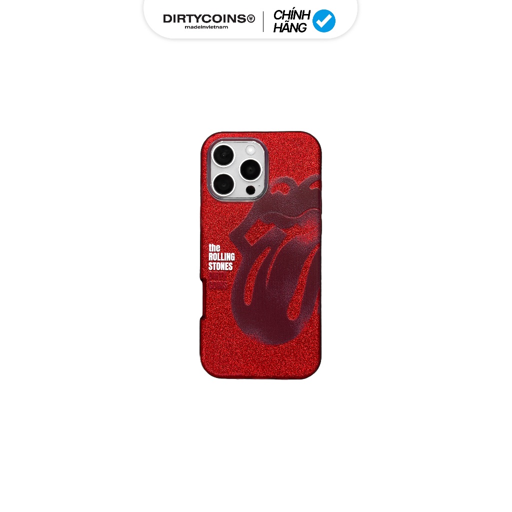 [DCxThe Rolling Stones] เคสโทรศัพท์ iPhone DirtyCoins Phone Case Noise Tongue สีแดง - Red