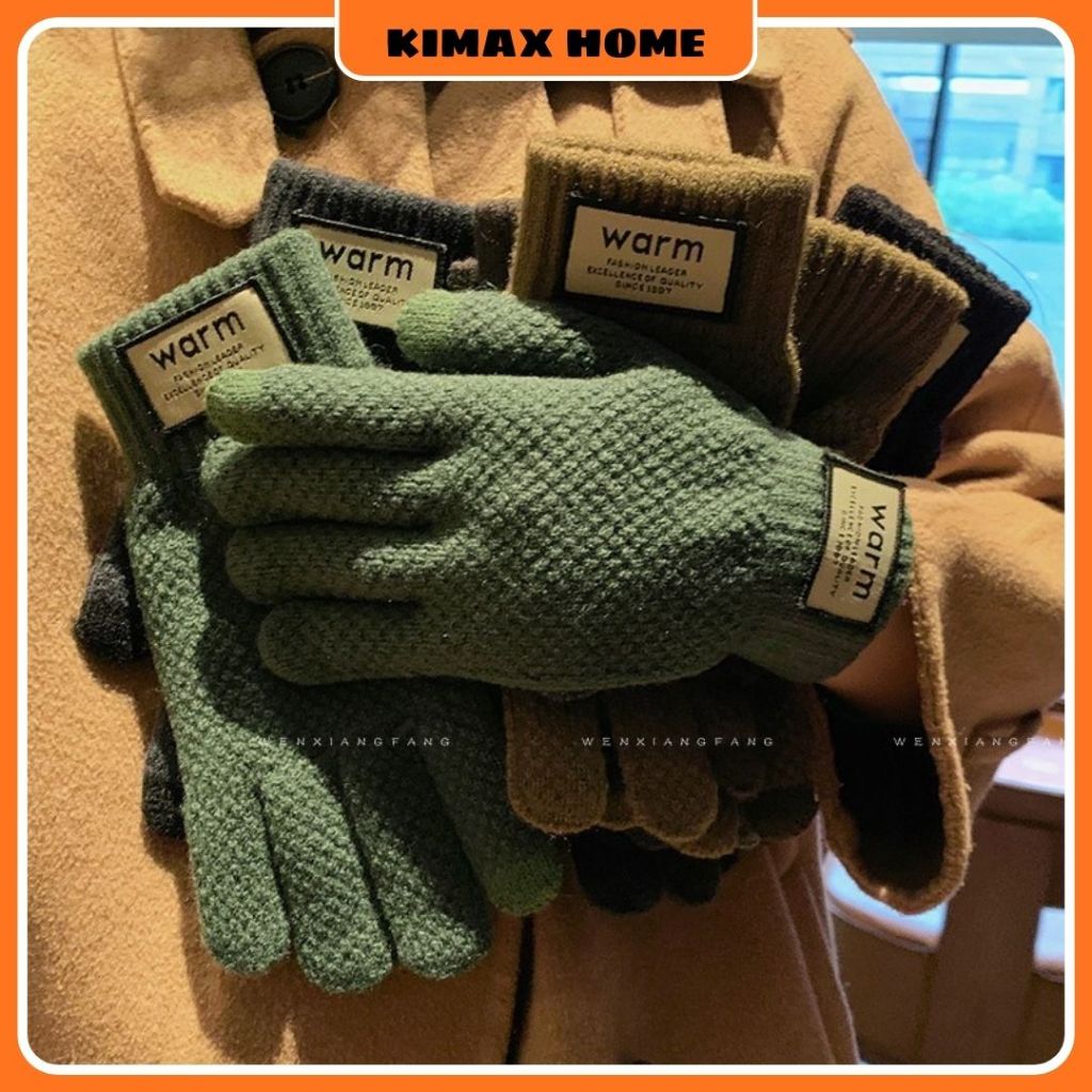 Kimax Home Warm ถุงมือเพื่อให้อบอุ่น PREMIUM WARM WOOL ถุงมือเก็บ WARM IN WINTER - SOFT - THICK