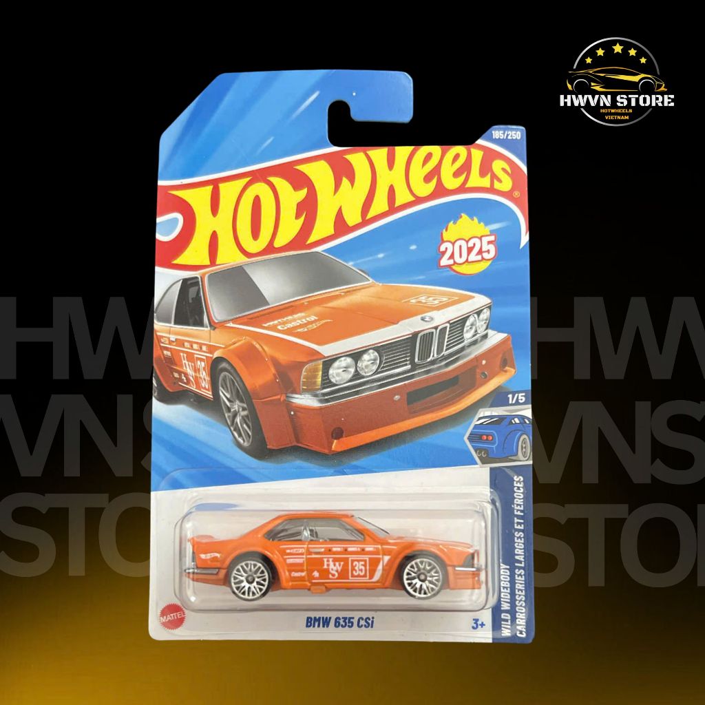Hotwheels BMW 635 CSi รถโมเดลสีส้ม