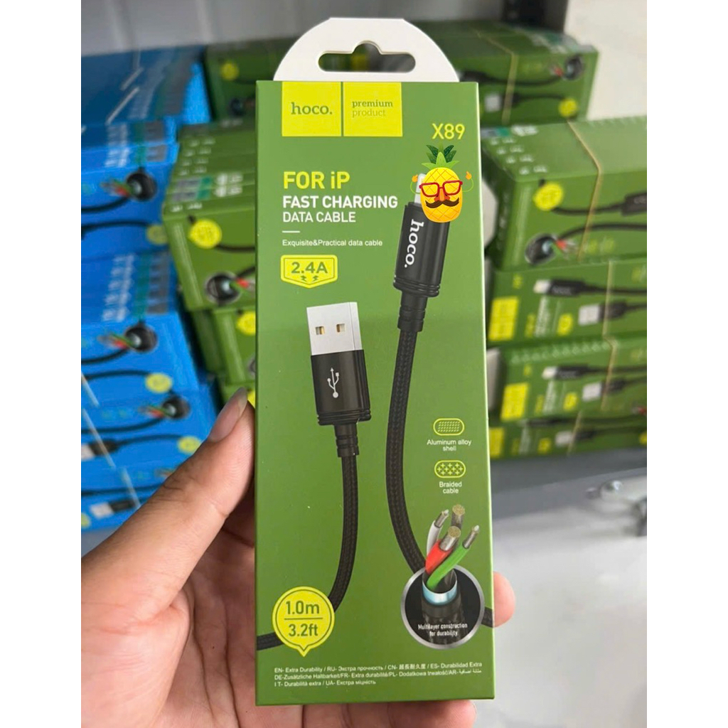 ชุดสาย hoco x89 10 เส้นสําหรับโทรศัพท์มือถือ micro, ip, และ