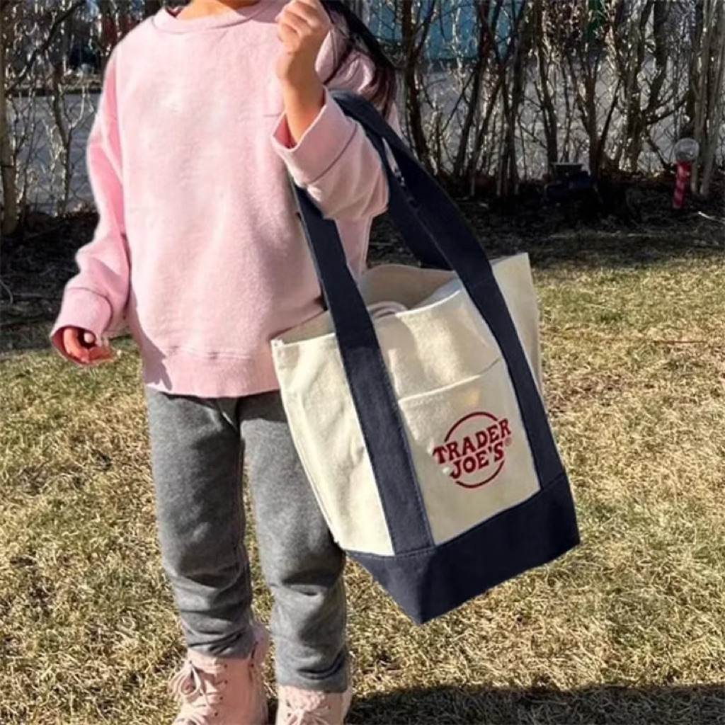 TRADER JOE TOTE BAG สําหรับเก็บของหลายชั้น
