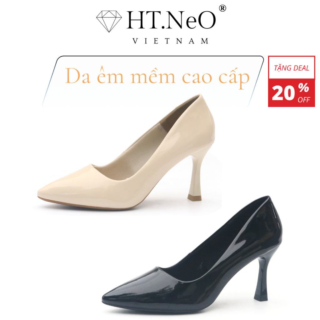 รองเท้าสํานักงาน - รองเท้าส้นสูงผู้หญิง HT.NeO หนังนิ่ม ส้นสูง 7 ซม. หรูหรา Polite Basic Design GC-2