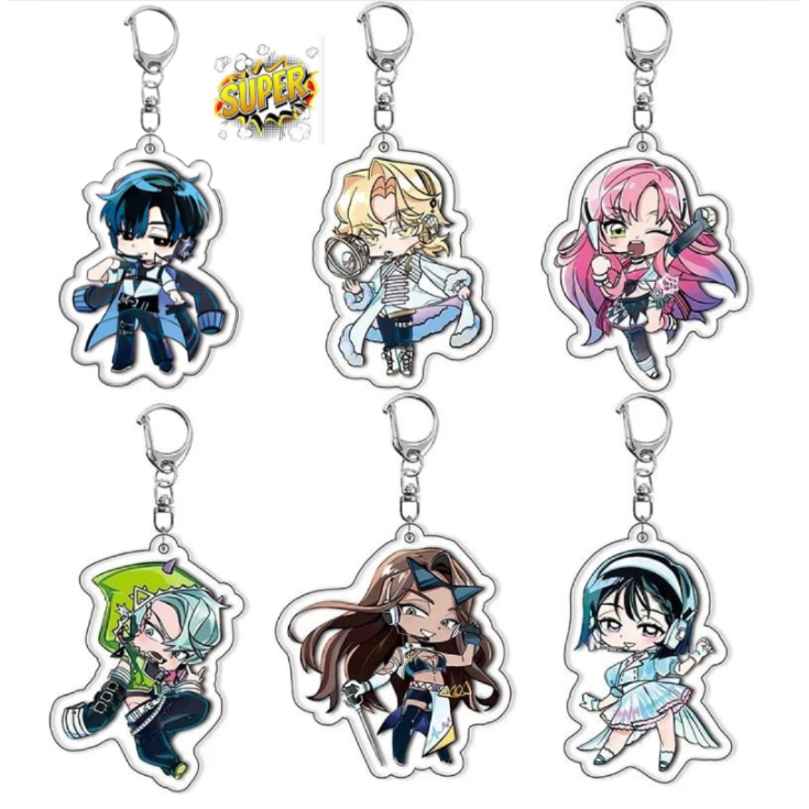 อะนิเมะ Alien Stage Chibis พวงกุญแจสําหรับผู้หญิงอุปกรณ์เสริมกระเป๋า Luka Ivan Till Mizi Hyuna Suai 