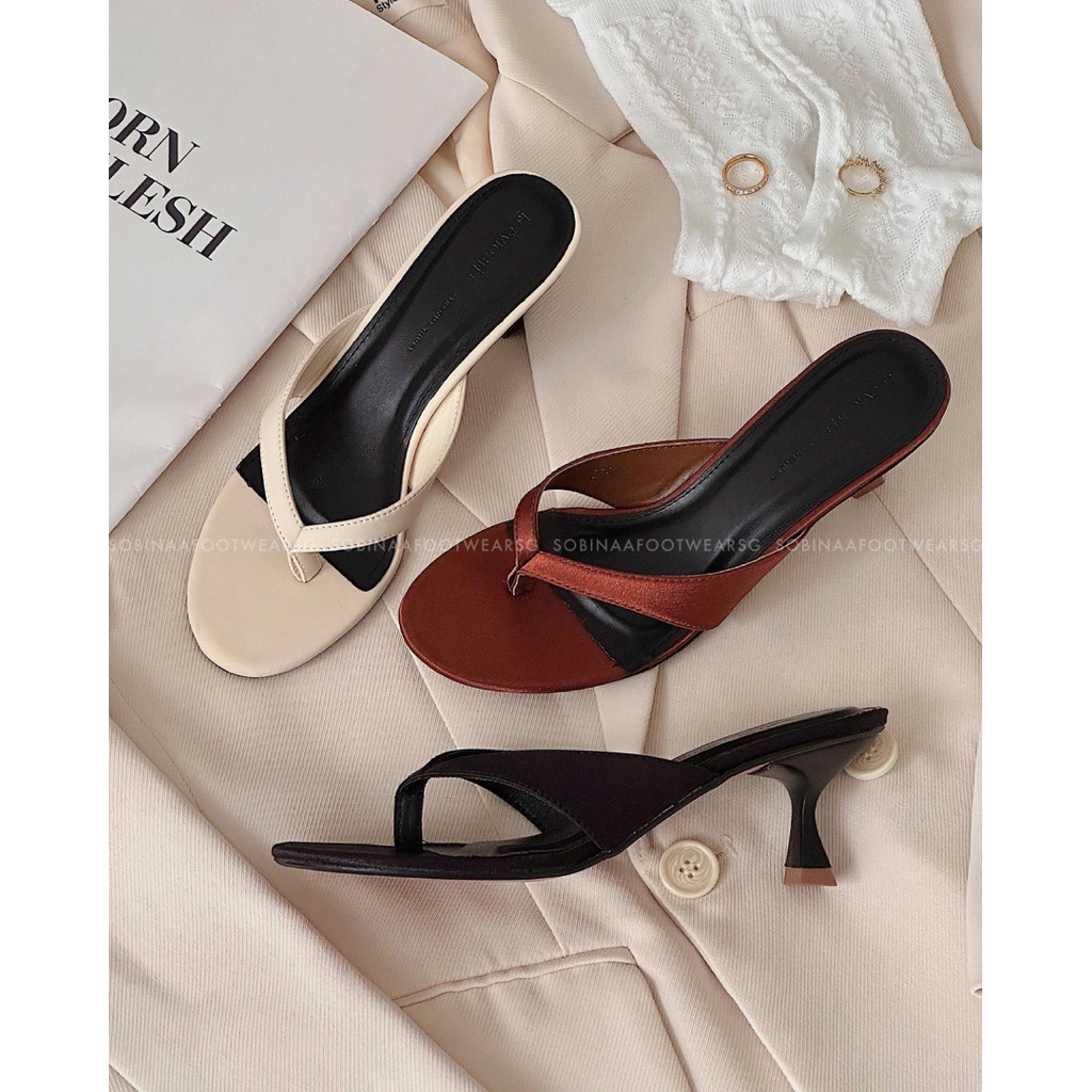 SOBINAA -SH3292 SMALL FORM 5CM HIGH POINTED HEEL FASHION STRAP HIGH HEELS - WOMENS SPIRIT HEEL MODER