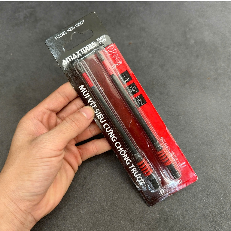 Amaxtools ดอกไขควงกันลื่นแข็งพิเศษ, magnetic Hex-150CT, Hex-90CT, Hex-65CT