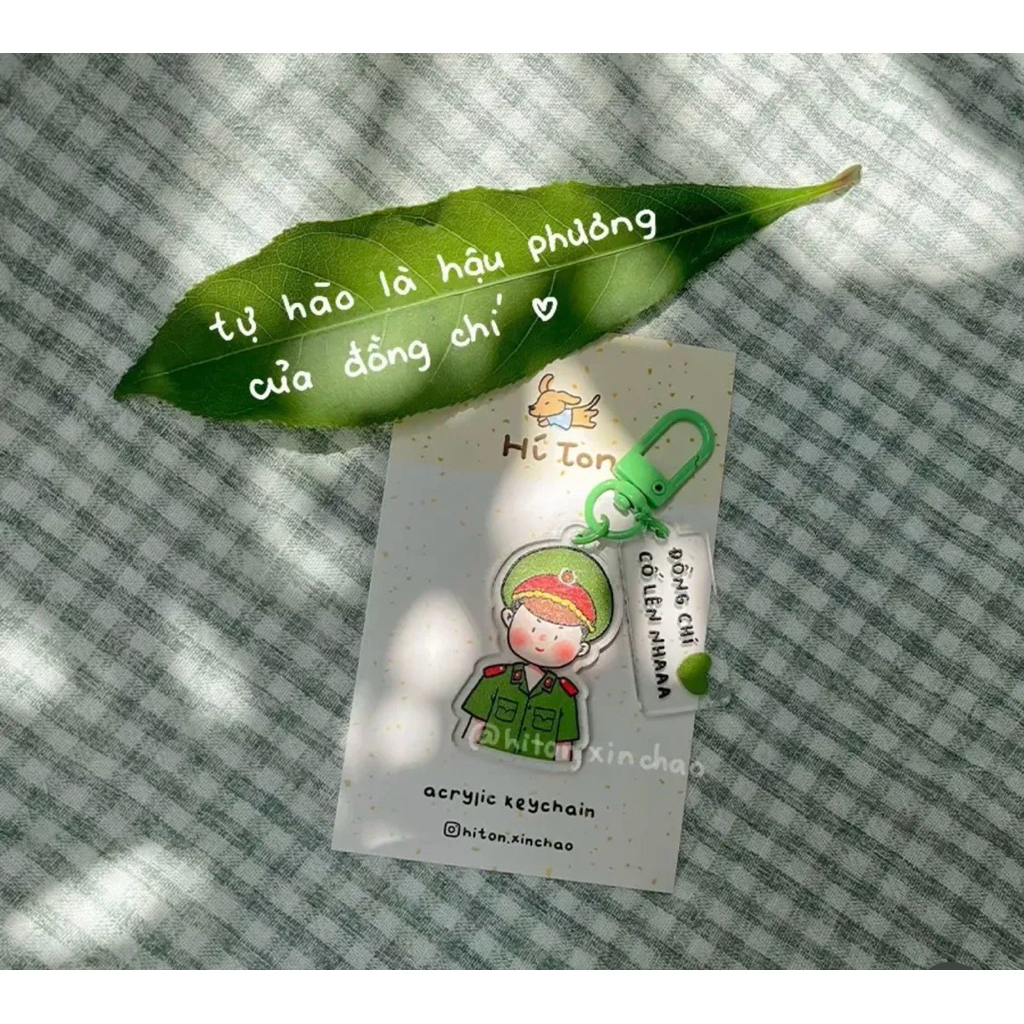 MESSAGE KEYCHAIN - ARMY - CONG AN - GIFT MESSAGE KEYCHAIN - NINISHOP