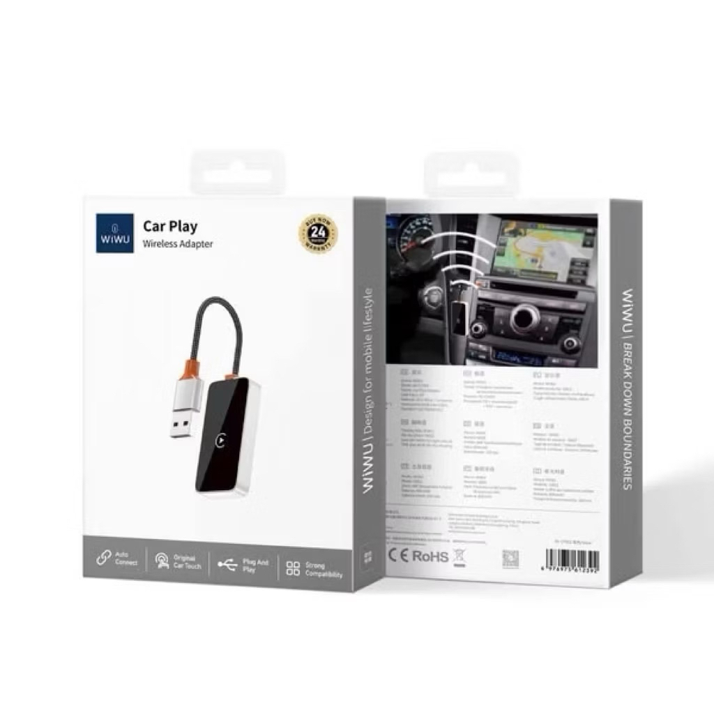 (เวอร์ชั่นใหม่ 6/2025) WIWU CARPLAY WIRELESS ADAPTER FOR CAR WI-CP002