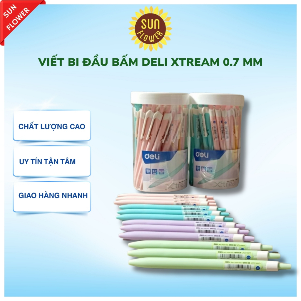 ปากกาลูกลื่น Deli Xtream 0.7 มม. - หมึกสีน้ําเงิน Q03336