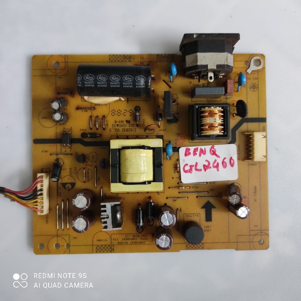 BenQ gL2460 บอร์ดจ่ายไฟจอคอมพิวเตอร์