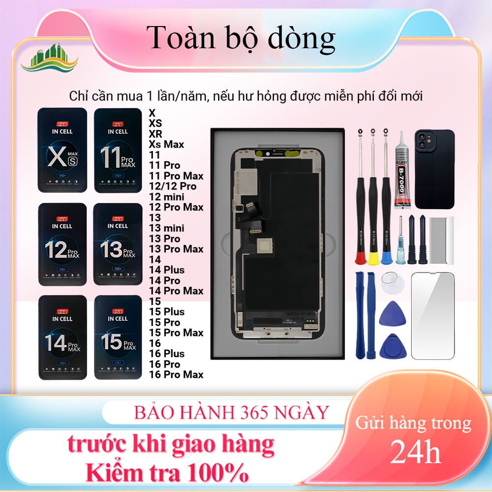 หน้าจอ ZY-GX ของแท้เข้ากันได้กับ iPhoneX/XS/Xs Max/11/12/13/MINI/14/15/16/Pro/Plus/Pro Max