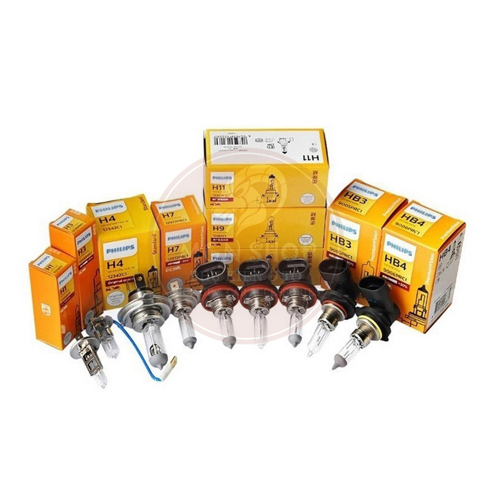 โคมไฟ [Halogen] [H1 H3 H4 H7 H8 H9 H11 880 881 HB3 9005 HB4 9006 HIR2 9012] [01 หลอด/ชุด]