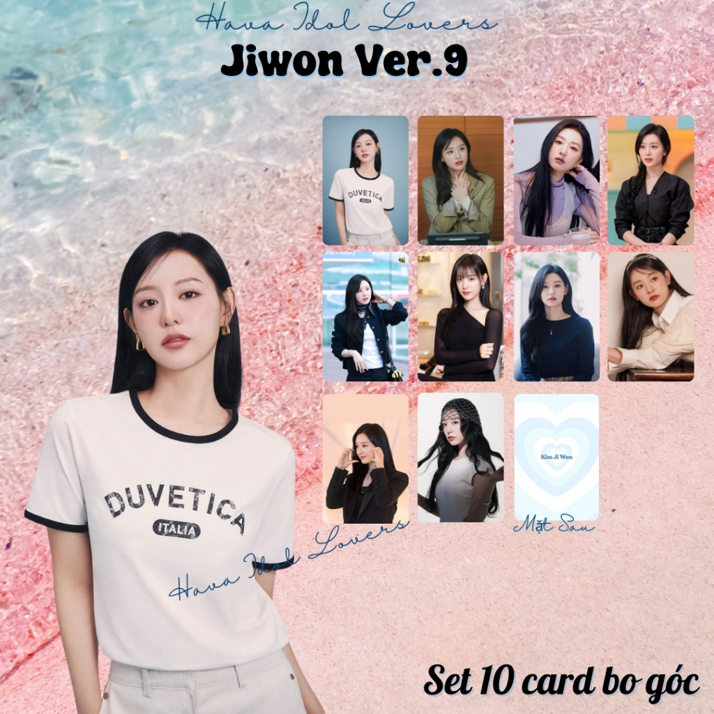 ชุดการ์ดมุม KIM JIWON 10 ใบ | Photocard บรรยากาศ "Queen of Tears" เคลือบมันเงา