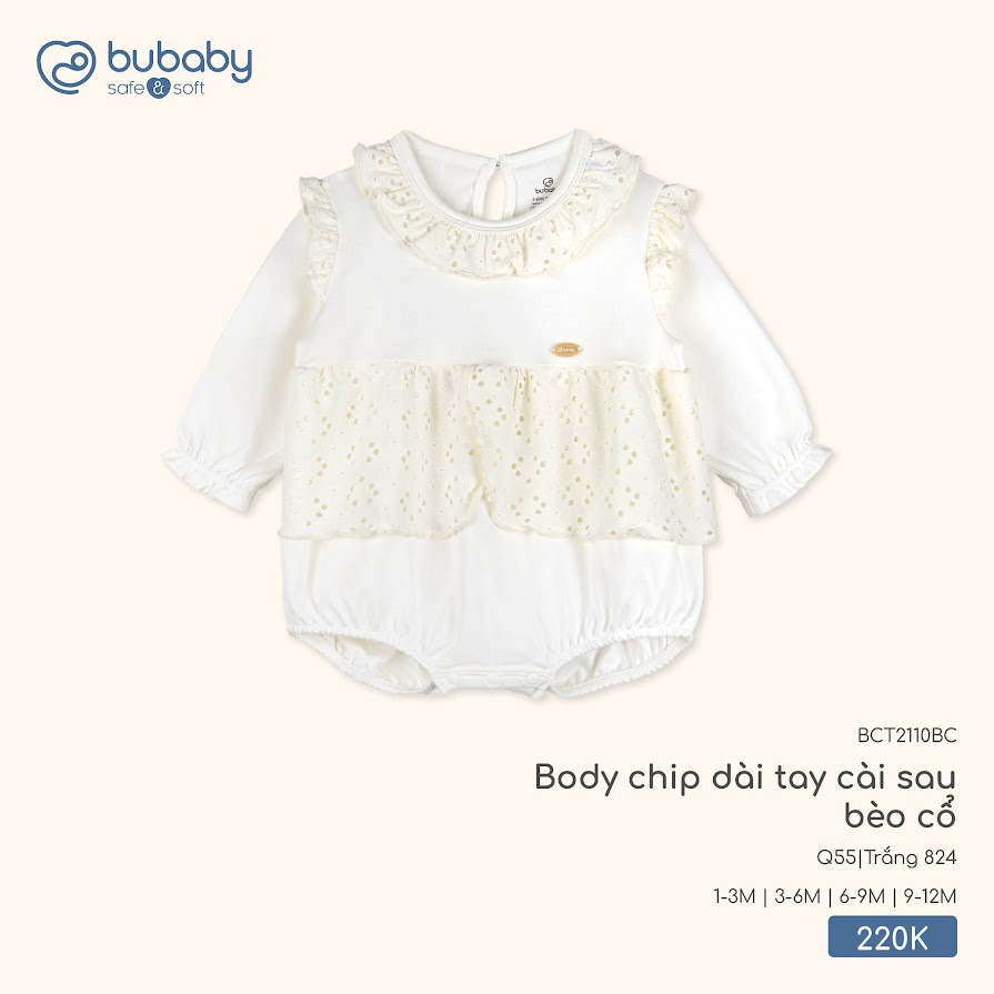 ชิปแขนยาว Body คอระบาย Bubaby BCT2110BC Bubaby Binh Duong