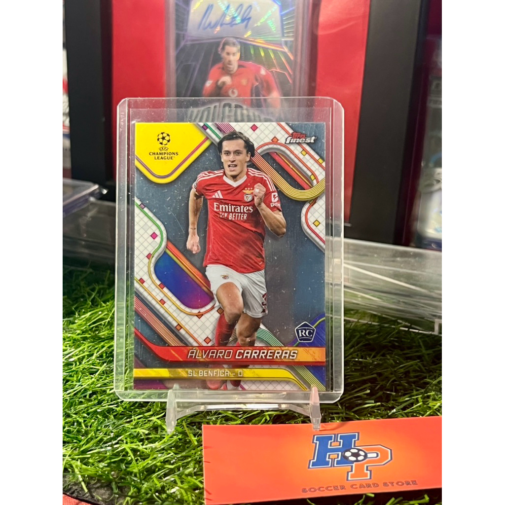 Alvaro Carreras RC Topps Finest UCL 2024/25 การ์ดฟุตบอล