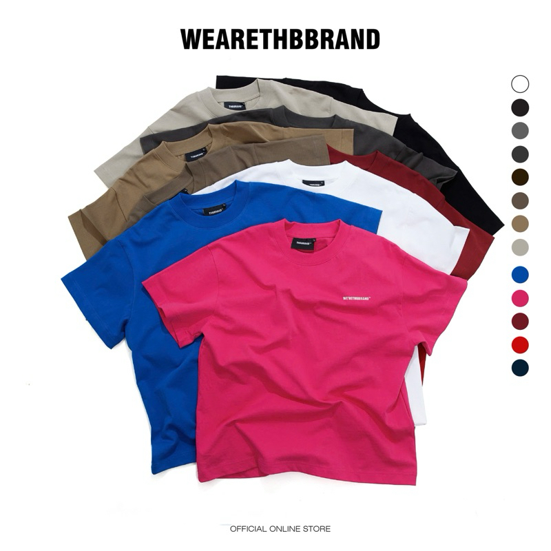 เสื้อยืด BASIC BOXY (14 สี) - ผ้าคอตตอน 100% 300gsm [shrinkle treated] - THBBRAND
