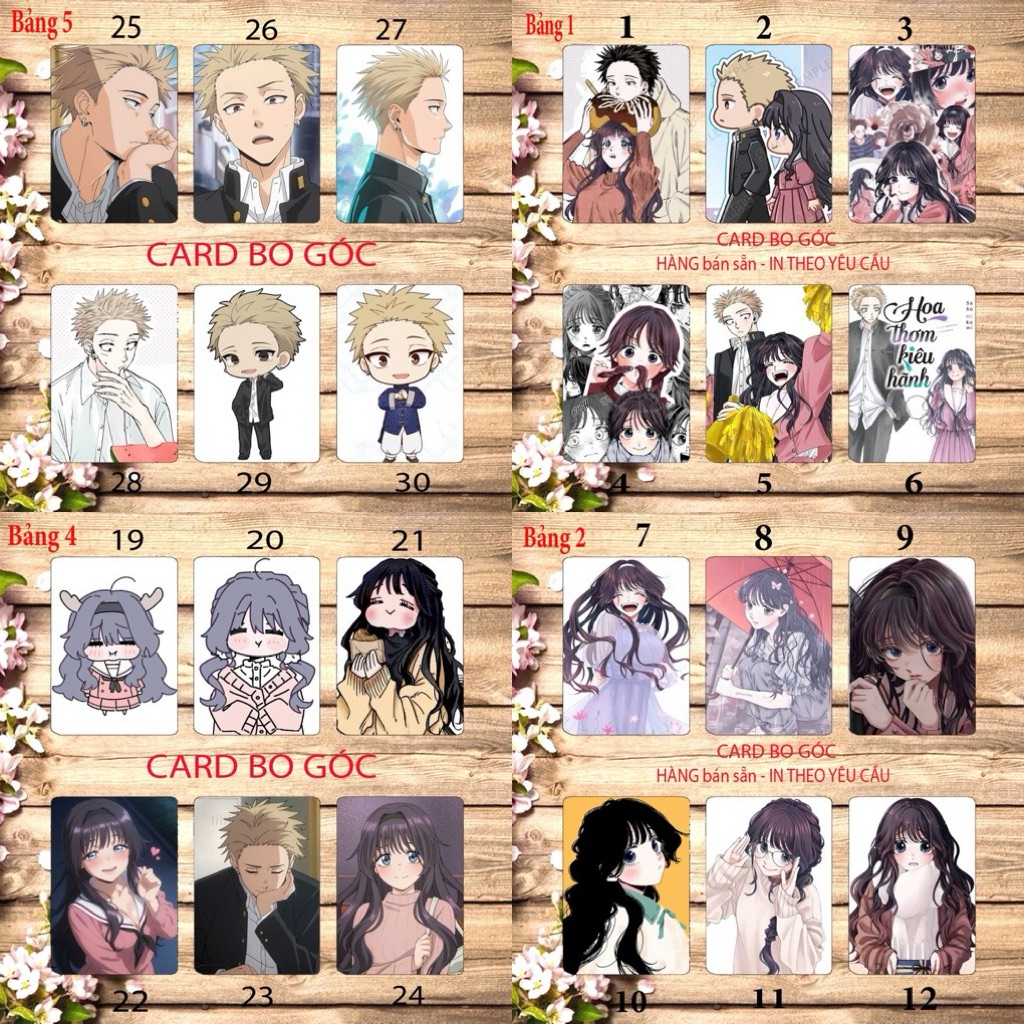 Proud การ์ดรูปดอกไม้หอม waguri kaoruko การ์ด 6 ใบ มุมโค้งมน/Kaoru Hana wa Rin to Saku card