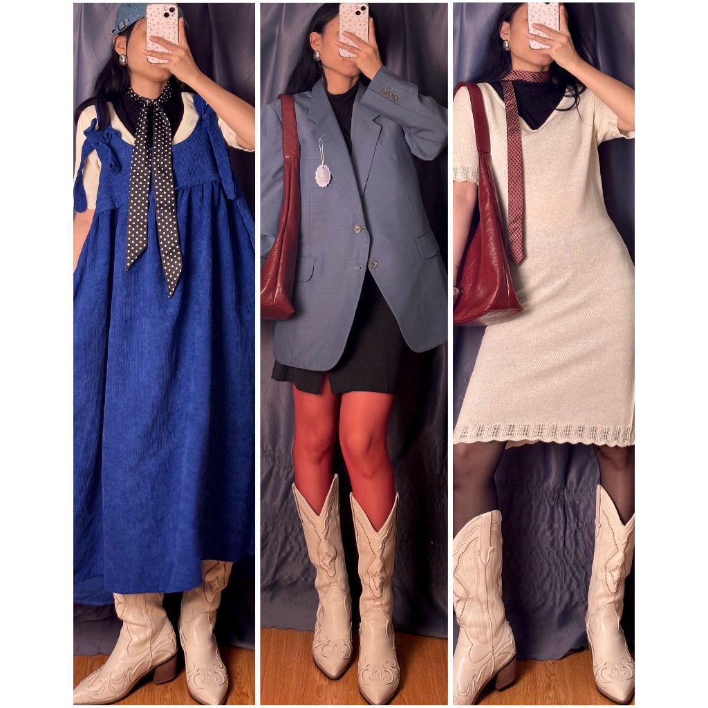 APRIL6 CLOTHING - เดรสผสมและแมค 2 มือหลายรายละเอียด แยกแยก หลายสไตล์ ins: april6_clothing