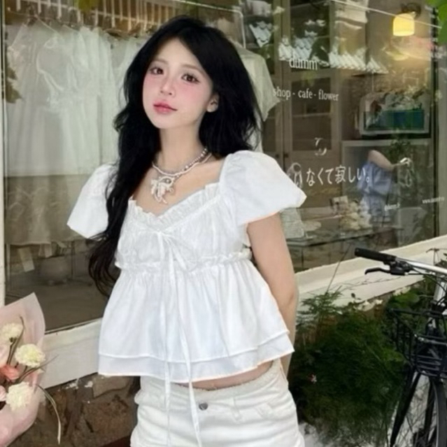 เสื้อเชิ้ต BABYDOLL พร้อมผ้ากํามะหยี่ใน SMOOTH, COOL COTTON SILK BL84