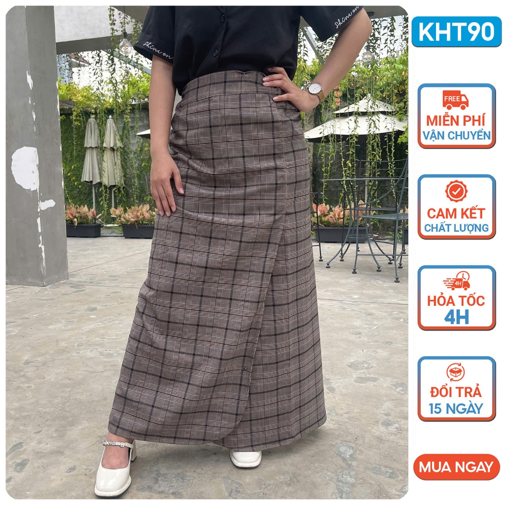 ชุดเดรสกันแดดผ่า KHT90 ผ้าคอตตอน ทูล มีกระดุมขา กระเป๋าหน้า เอวยางยืด กระดุม 3 เม็ดคงที่